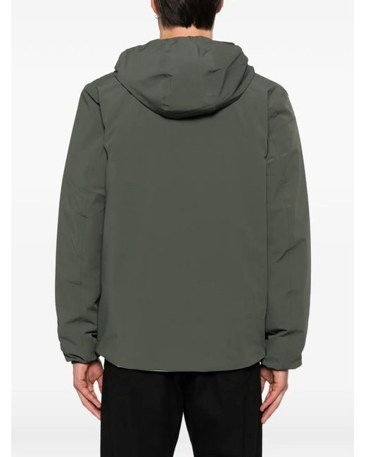 K-Way Green Reversible Hooded Jacket for men