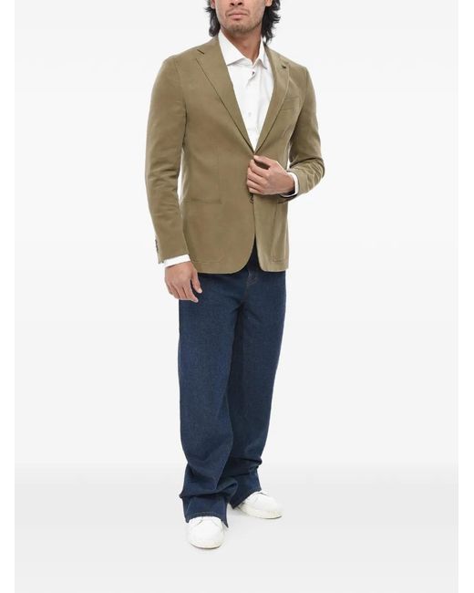 Corneliani Natural Single-Breasted Blazer for men