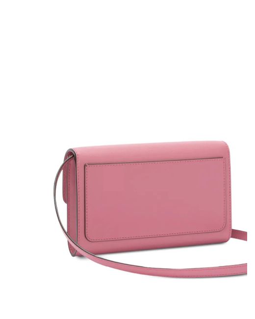 Furla Pink Ball-Clasp Leather Mini Bag
