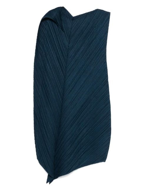 Pleats Please Issey Miyake Blue Flare Dress