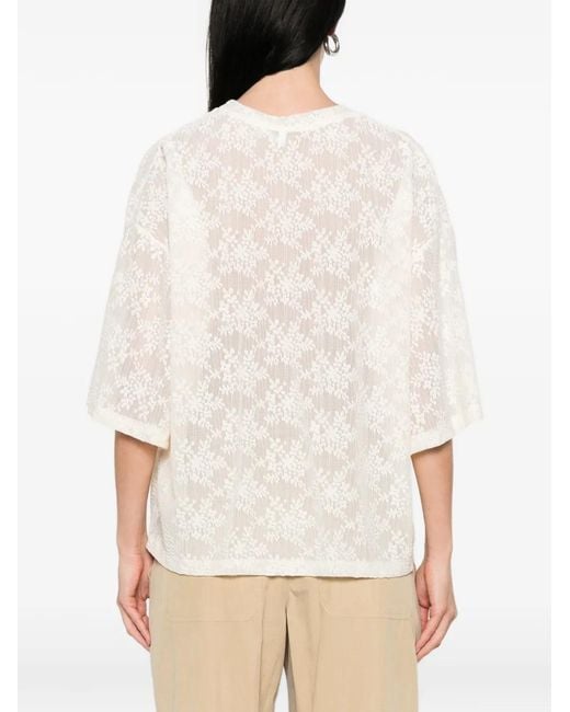 Imperial White Patterned Top