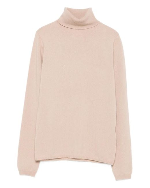 Allude Natural Turtleneck Cashmere Sweater