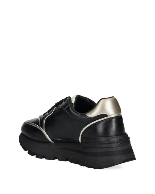 Liu Jo Black Logo Plaque Sneakers