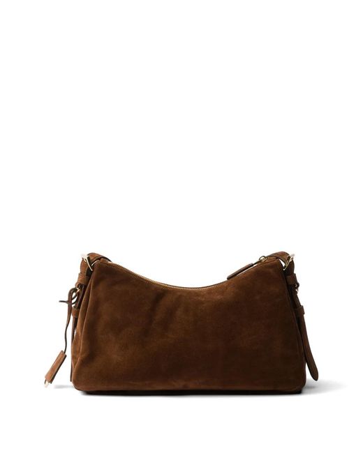 Borsa A Spalla Aimée Media di Prada in Brown