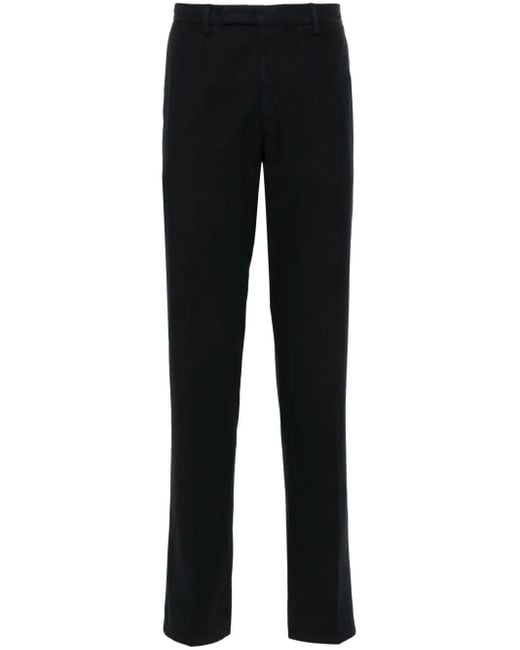 Boglioli Black Pressed-Crease Trousers for men