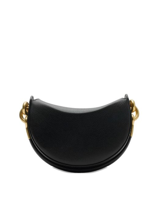 Burberry Black Half-Moon Leather Clutch