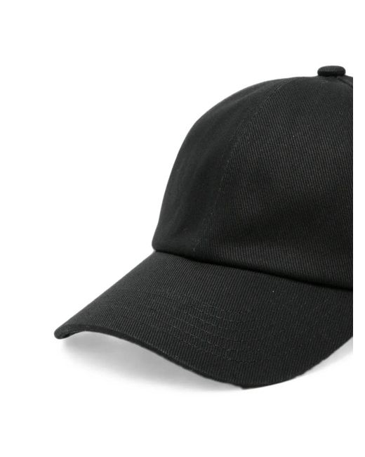 Maison Kitsuné Black Cotton Baseball Cap for men