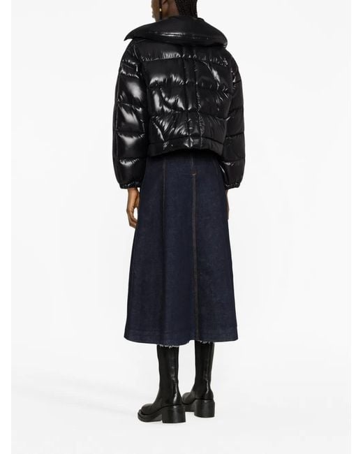 Patou Black Cropped Puffer Jacket
