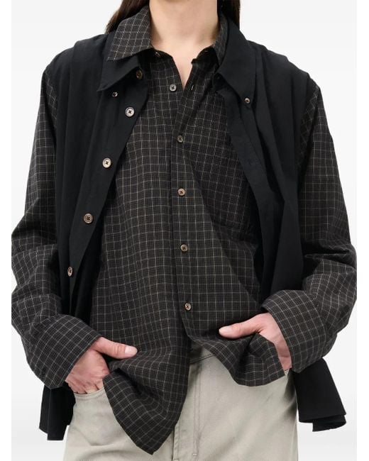 Our Legacy Black Long-Sleeve Shirt for men
