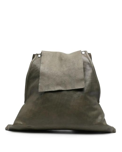 Guidi Green Leather Backpack for men