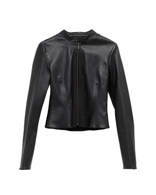 Gucci Black Zip-Up Leather Jacket