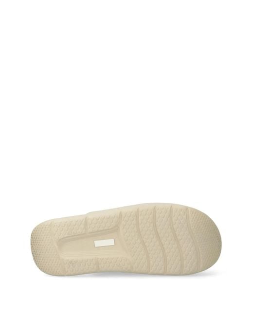 Suicoke White Flatform Slides for men