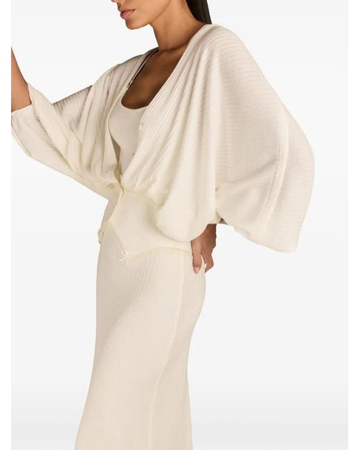 MARK-OFF Natural Lina Puff-Sleeved Blouse