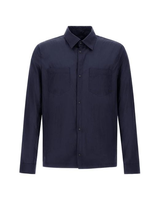 Herno Blue Ripstop Shirt Jacket for men
