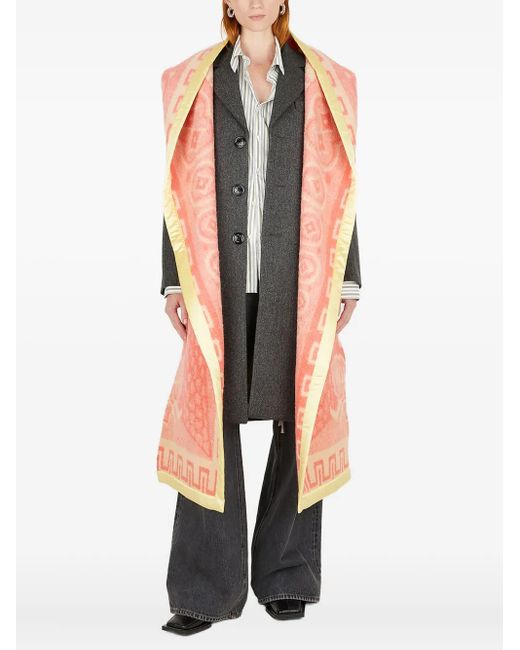MERYLL ROGGE White Detachable-Scarf Wool Coat