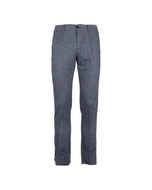 Cruna Blue Solferino Elasticated-Waist Trousers for men
