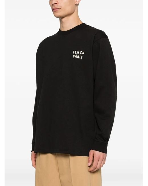 KENZO Black Boke Heart Cotton T-Shirt for men