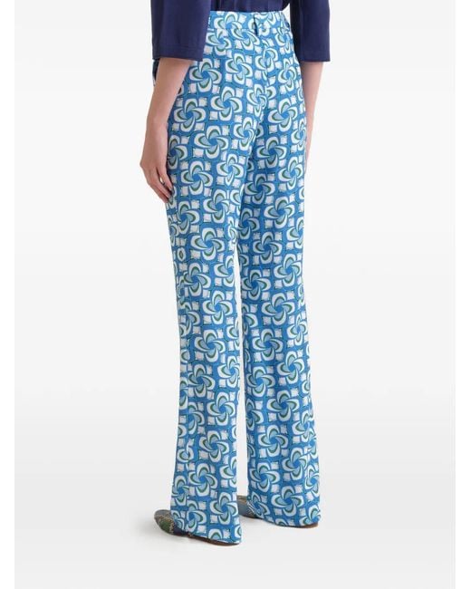 Maliparmi Blue Printed Trousers
