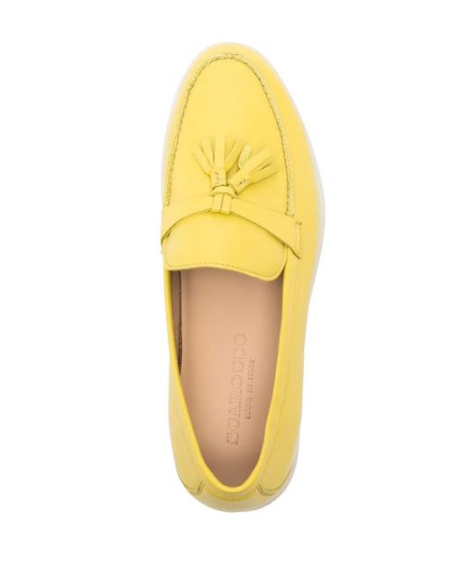 Scarosso Yellow Leandra Leather Loafers