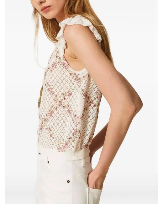 Twinset Natural Multi Function Knit Top