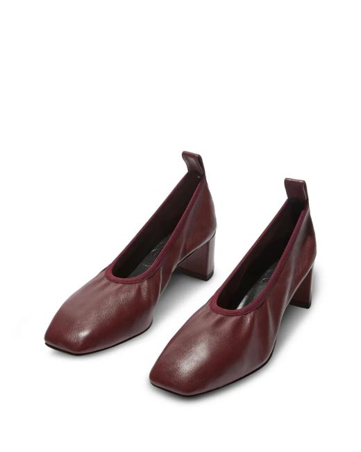 Aeyde Brown 35Mm Narissa Ruched Pumps