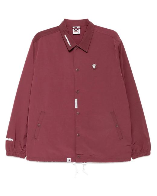 Giacca Con Logo Moonface di Aape By A Bathing Ape in Red da Uomo