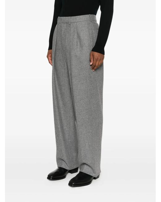 Tom Ford Gray Pleated-Front Trousers for men