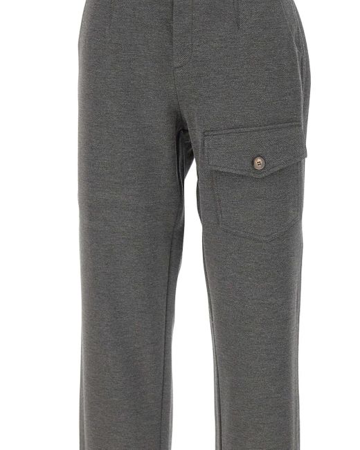 Elena Miro Buttoned Trousers Gray