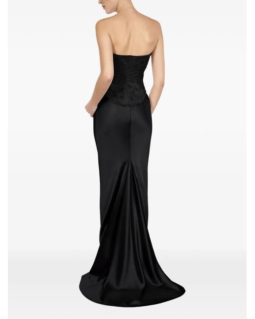 ALEXIA & ANTONIA Black Bias-Cut Maxi Skirt