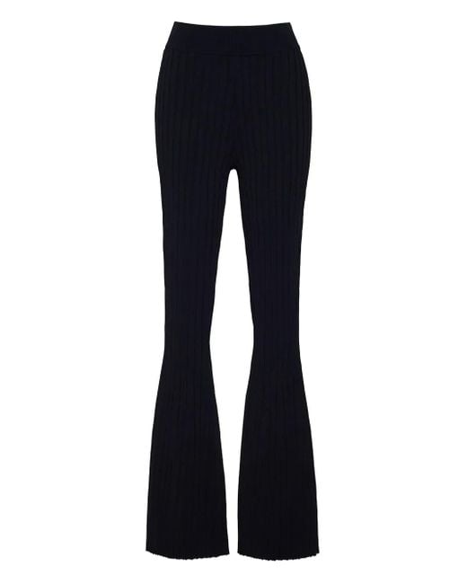 Pantaloni Svasati A Coste di Cara Cara in Blue