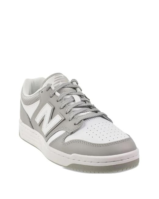 New Balance White 480 Leather Sneakers for men