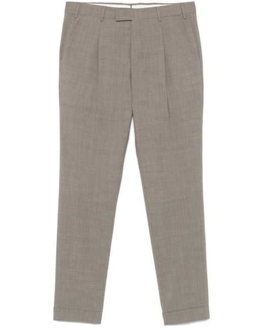 PT Torino Gray Tailored Trousers for men