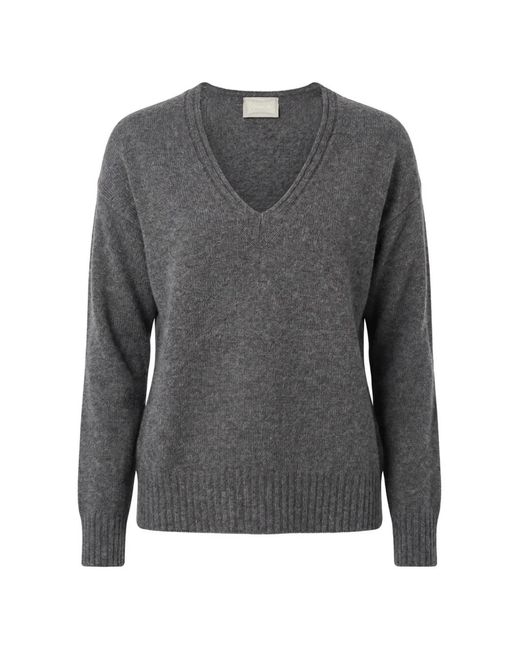 Drumohr Gray V-Neck Sweater