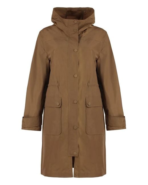 Yves Salomon Natural Hooded Parka Coat