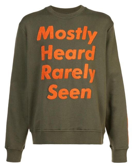 Mostly Heard Rarely Seen Gray Logo Patch Sweatshirt for men