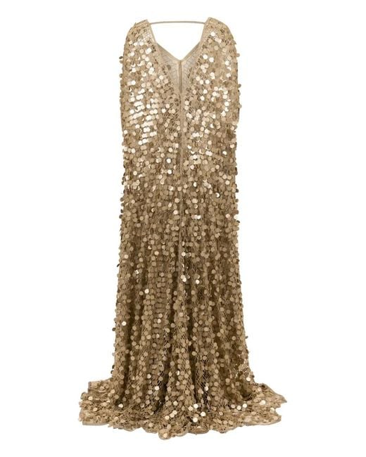 SANA OSMANI Natural Diva Sequin Maxi Dress