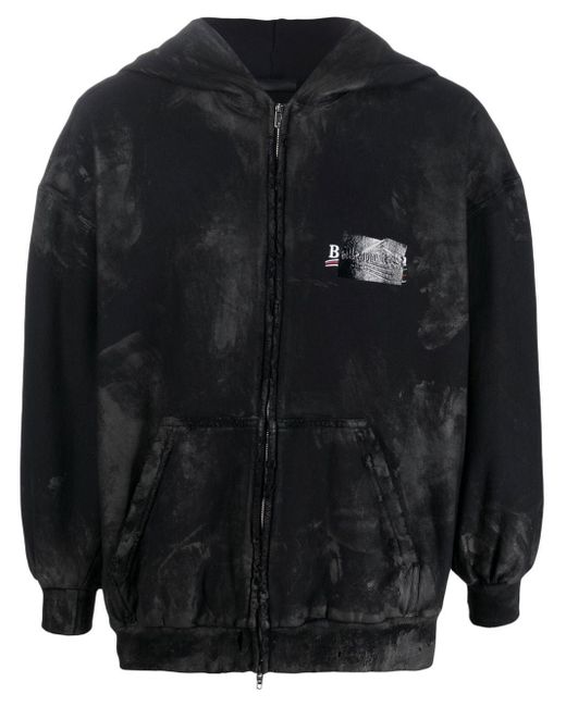 balenciaga hoodie zip