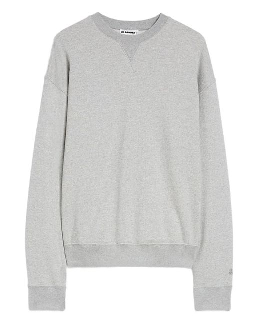 Sudadera de algodón Jil Sander de hombre de color Gray