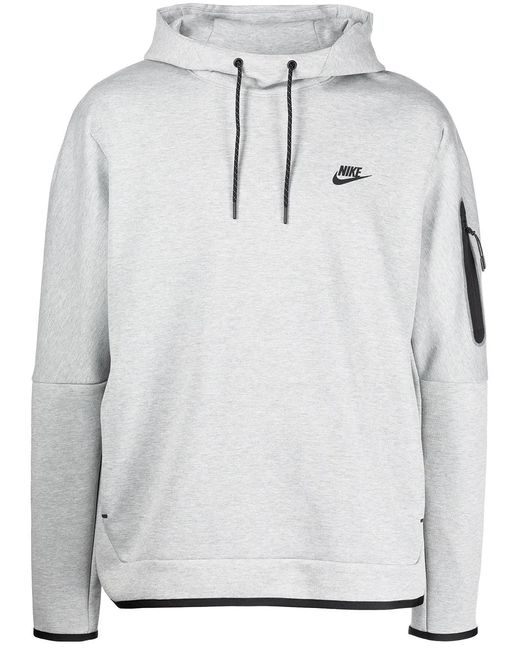 Nike Gray Logo-Print Hoodie for men