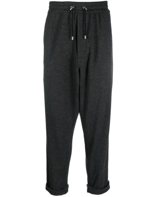 Balmain Black Low-crotch Drawstring-waist Trousers for men