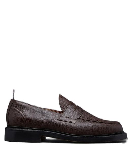 Thom Browne Black Leather Loafers for men