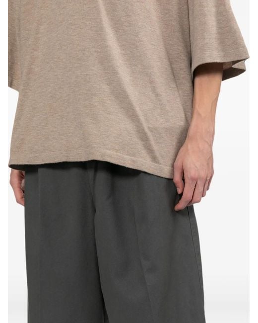 Essentials Gray Drawstring Wide-Leg Trousers for men