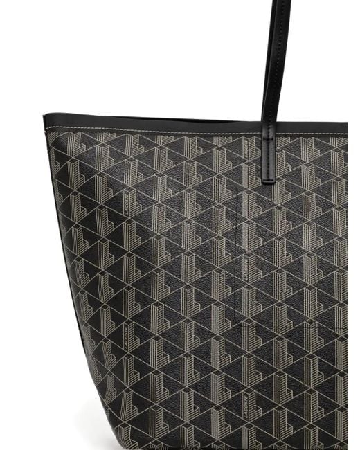 Lacoste Geometric-Pattern Tote Bag in Black | Lyst