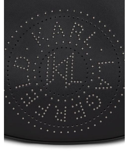 Karl Lagerfeld Black K/Circle Studded Moon Bag