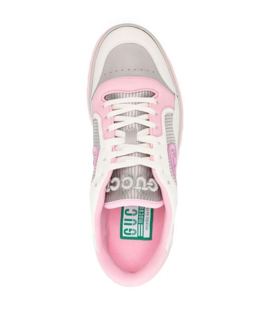Gucci Pink Sneakers MAC80 Interlocking G aus Leder
