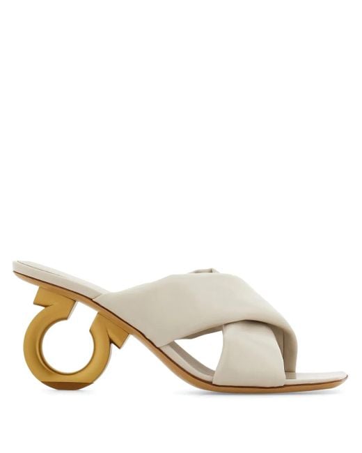 Ferragamo Natural Crossover-Strap Sandals
