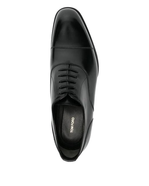 Tom Ford Black Edgar Oxford Shoes for men