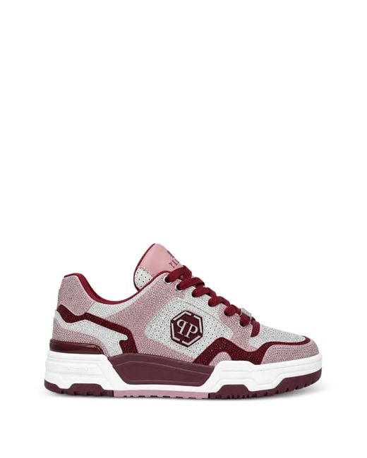 Philipp Plein Purple Low-Top Predator V2 Strass Sneakers for men