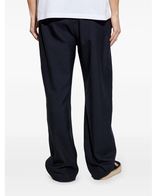 Marni Blue Virgin-Wool Straight-Leg Trousers for men
