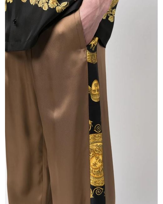 Versace Brown Heritage Trousers for men